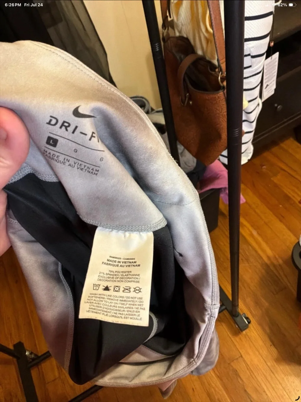 Nike Gray Tie-Dye Active Leggings
